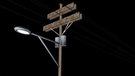 Utility Pole Free VR AR Low Poly 3D Model CGTrader