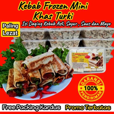 Jual Kebab Frozen Mini Isi 10 Isian Sayur Dan Full Daging Kebab Halal