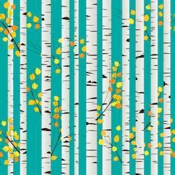 Autumn Birch Forest Seamless Pattern Graphic Stock Vector Royalty Free