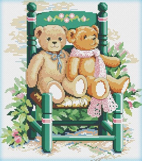 Teddy Bears Cross Stitch Pattern Colorful Art X Stitch Chart Etsy