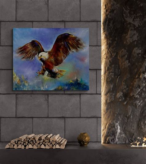 Eagle-original Oil Painting-eagle Artwork-eagle Art-wildlife Painting ...