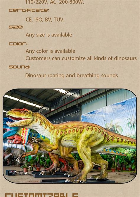 Allosaurus Realistic Theme Park Amusement Jurassic Dino World Dinosaur