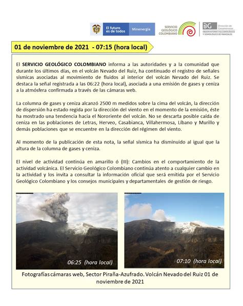 Por Qué Está Saliendo Ceniza Del Volcán Nevado Del Ruíz Infobae