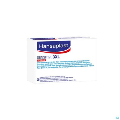 HANSAPLAST SENSITIVE STERILE 3XL 10 X 15 CM 25 Pansements