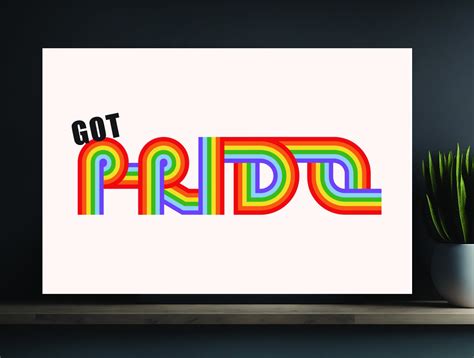 Lgbtqia Pride Wall Art For Gay Lesbian Pansexual Bi Decor Rainbow Pride Simple Poster Simple