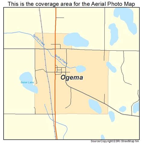 Aerial Photography Map of Ogema, MN Minnesota