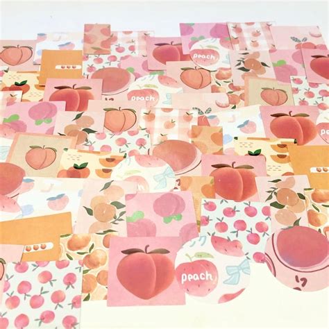 10pcs Assorted Cute Peach Stickers, Hobbies & Toys, Stationary & Craft, Art & Prints on Carousell