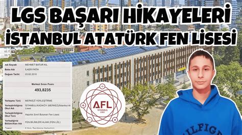 LGS Başarı Hikayeleri İstanbul Atatürk Fen Lisesi Mehmet Batur Kıl