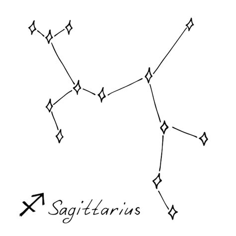 Premium Vector Hand Drawn Sagittarius Zodiac Sign Esoteric Symbol