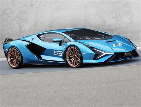 Lamborghini Sian Neon Blue