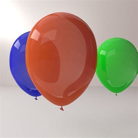 Balloon Three Balloons 3D Model CGTrader