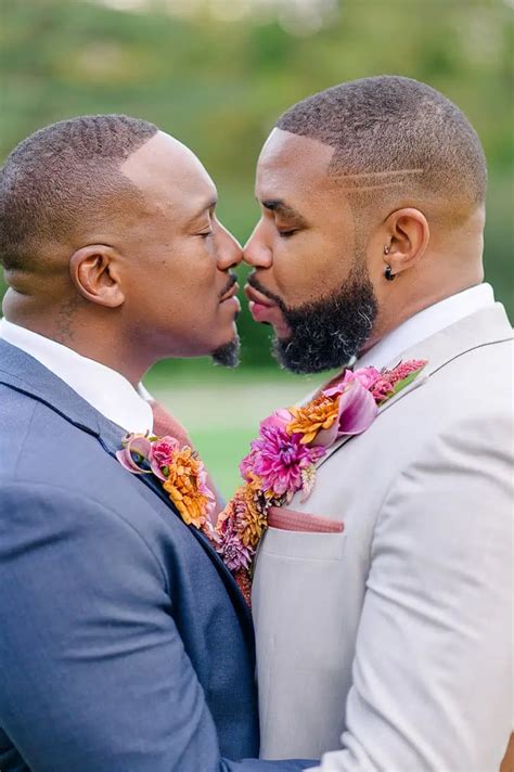 Black Gay Wedding Styled Shoot At Rust Manor Styled In Pride