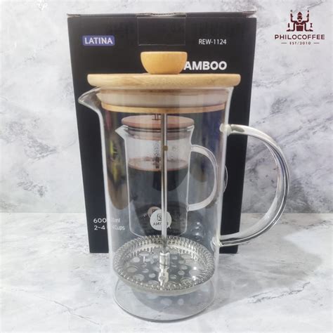 Jual Latina Bamboo French Press Ml Coffee Press Beaker Coffee