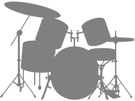 Drum Kit Silhouette | Free vector silhouettes