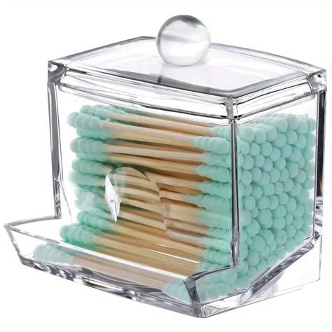 Clear Acrylic Cotton Swab Holder Cotton Swab Dispenser Organizer