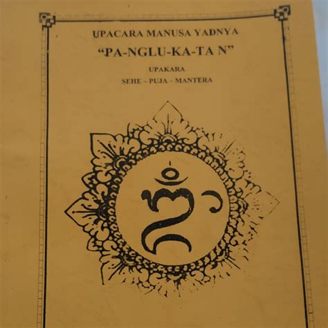 Jual Panglukatan Upacara Manusa Yadnya Sehe Puja Mantera FC Soft Cover