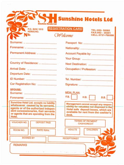 (PDF) Sample Hotel Guest Registration Form - DOKUMEN.TIPS