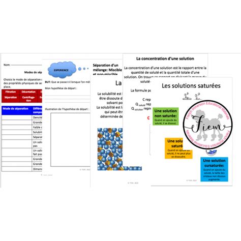 Les Substances Pures Et Les Mélanges 174 Fiches