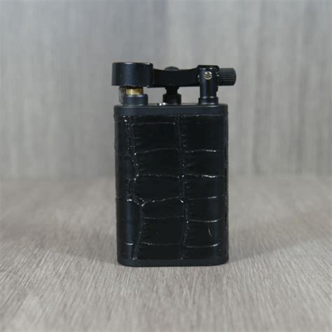 Chacom X Tsubota Leather Pipe Lighter Black Crocodile