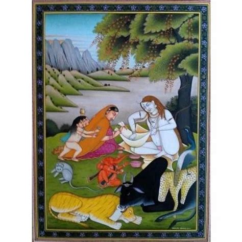 Lord Shiva Family Painting at best price in Jaipur by Vinita Arts | ID ...