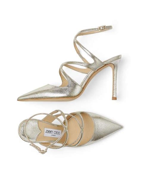 Jimmy Choo Azia Mm Metallic Finish Pumps Lyst