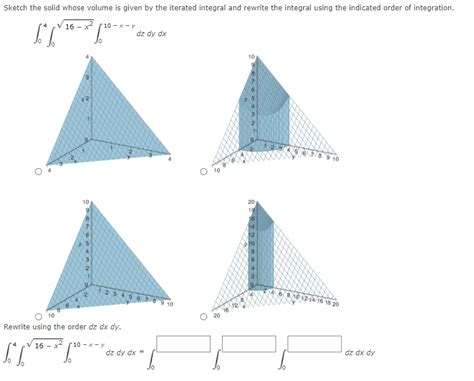 Solved Sketch The Solid Whose Volume Is Given By The Chegg