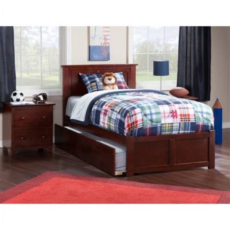 Afi Madison Twin Xl Solid Wood Bed With Twin Xl Trundle In Walnut 1 Kroger