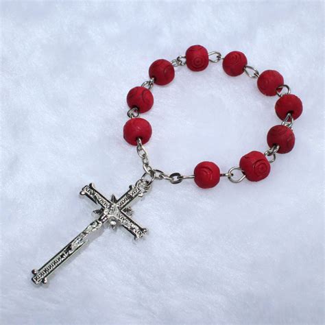 8mm Catholic Cross Finger Ring Rosary Ce019 Finger Rosary