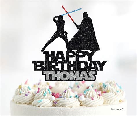 Galaxy Cake Topper Dark Side Cake Topper May The Forties Be With You