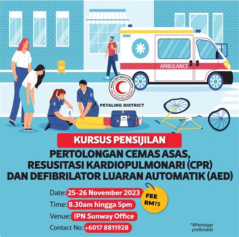 Kursus Pertolongan Cemas Asas Dan Cpr Malaysian Red Crescent Society