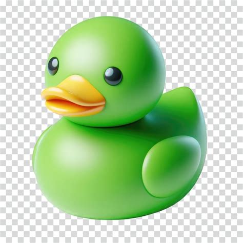 Brinquedo De Pato Verde Fundo Transparente Psd Premium