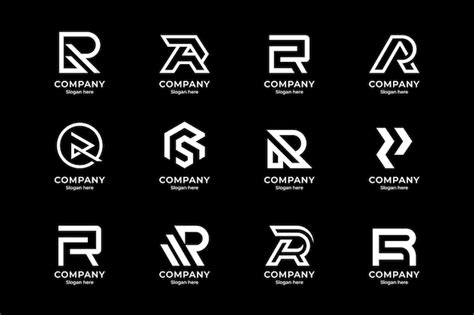 Premium Vector Set Of Abstract Letter R Logo Design Icons For