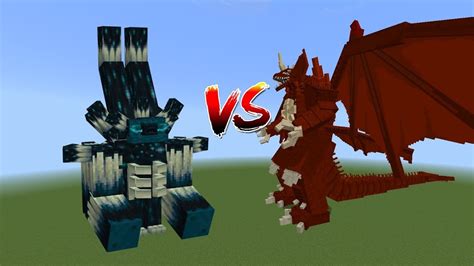 Destoroyah Vs King Mutant Warden Minecraft Mob Battle Titan Battle Minecraft Bedrock