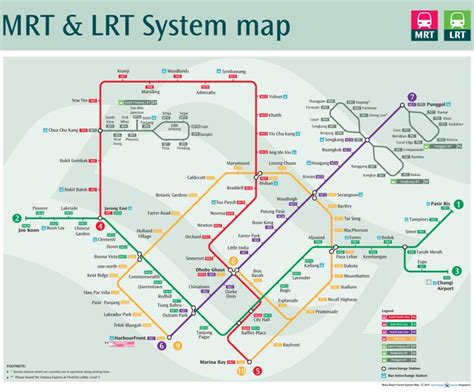 Transit Maps Official Map Singapore Mrtlrt System Map 2012