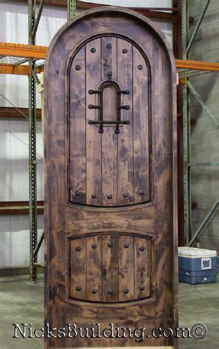 Rustic Round Top Sonoma Exterior Door