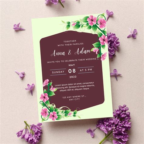 Printable Wedding Invitation Template Printable Editable Wedding Invitation Template Wedding