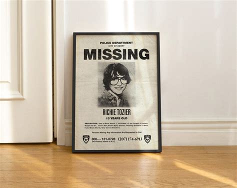 It Missing Poster Pack Of 3 Richie Tozier It Movie Etsy