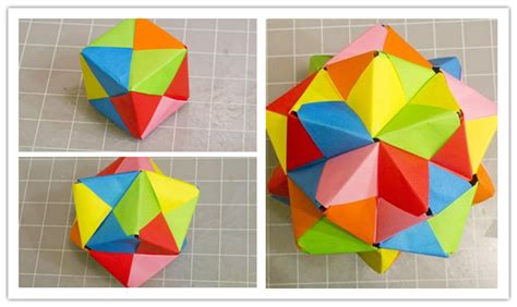 Ho To Make Modular Origami Cube Octahedron Icosahedron From Sonobe