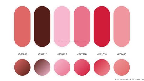 Rose Red Colors - Aesthetic Color Palette