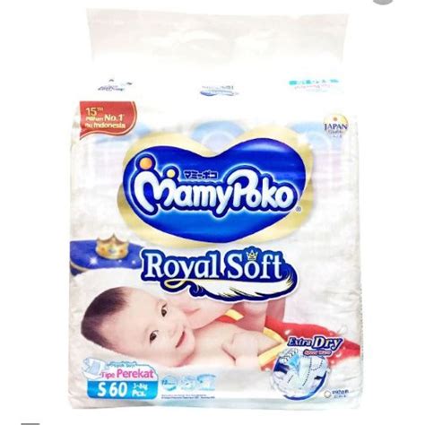 Jual Mamypoko Popok Perekat Royal Soft NB62 S60 M56 L48 XL40