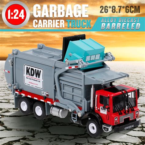 Eccomum 124 Alloy Diecast Garbage Truck Waste Material Transporter