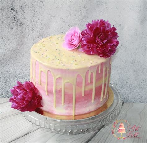 Tort Z Ywymi Kwiatami Torty Bez Masy Cukrowej Drip Cake Art Tort