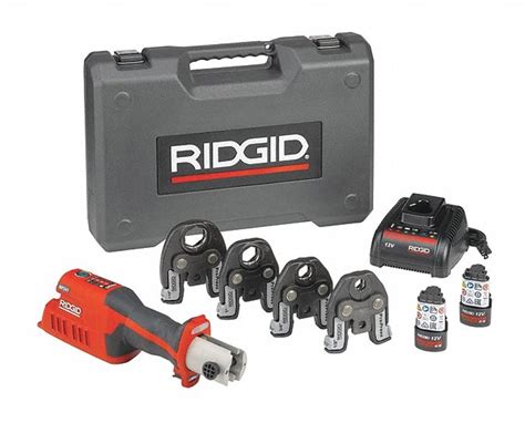 Ridgid Press Tool Kit Battery Included 12 V Dc 1 2 In To 1 1 4 In Jaw Pipe Capacity Li Ion