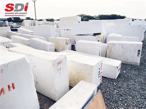 Vietnam White Marble Block Thickness Mm Size Cm At