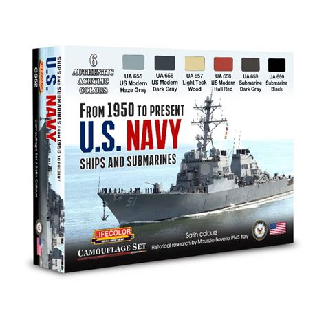 CS52 - US Navy Ships and Submarines Set (from 1950 to present) Life Color -CS52