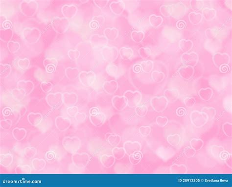 Pink Valentine Background With Boke And Hearts Royalty Free Stock Photo