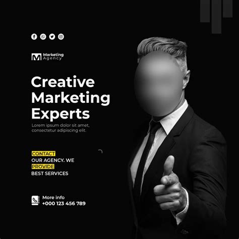 Creative Marketing Agency Social Media Post Banner Template Psd Free Download Pikbest