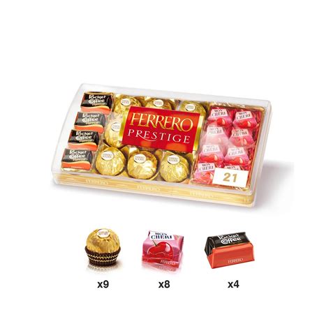 FERRERO Prestige Assortiment de chocolats 21 pièces 246g pas cher