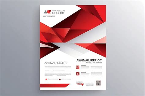 Premium Photo Red Abstract Triangle Annual Report Leaflet Brochure