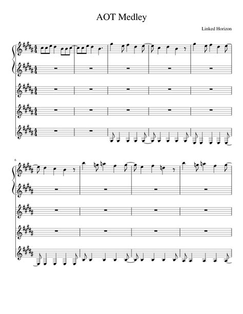 Aot Medley Sheet Music For Piano Download Free In Pdf Or Midi